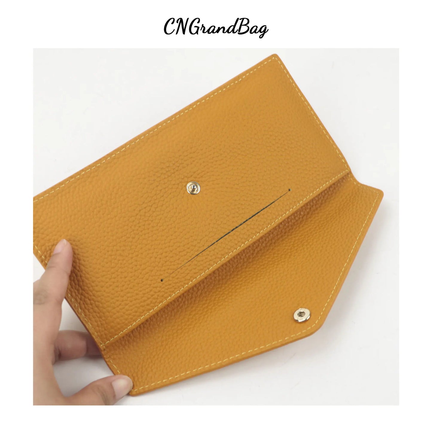 Customized Letters Pebble Pattern Envelope Bag Thin Long Wallet Cardholder Clutch Bag Women'S Mobile Bag Coin Purse