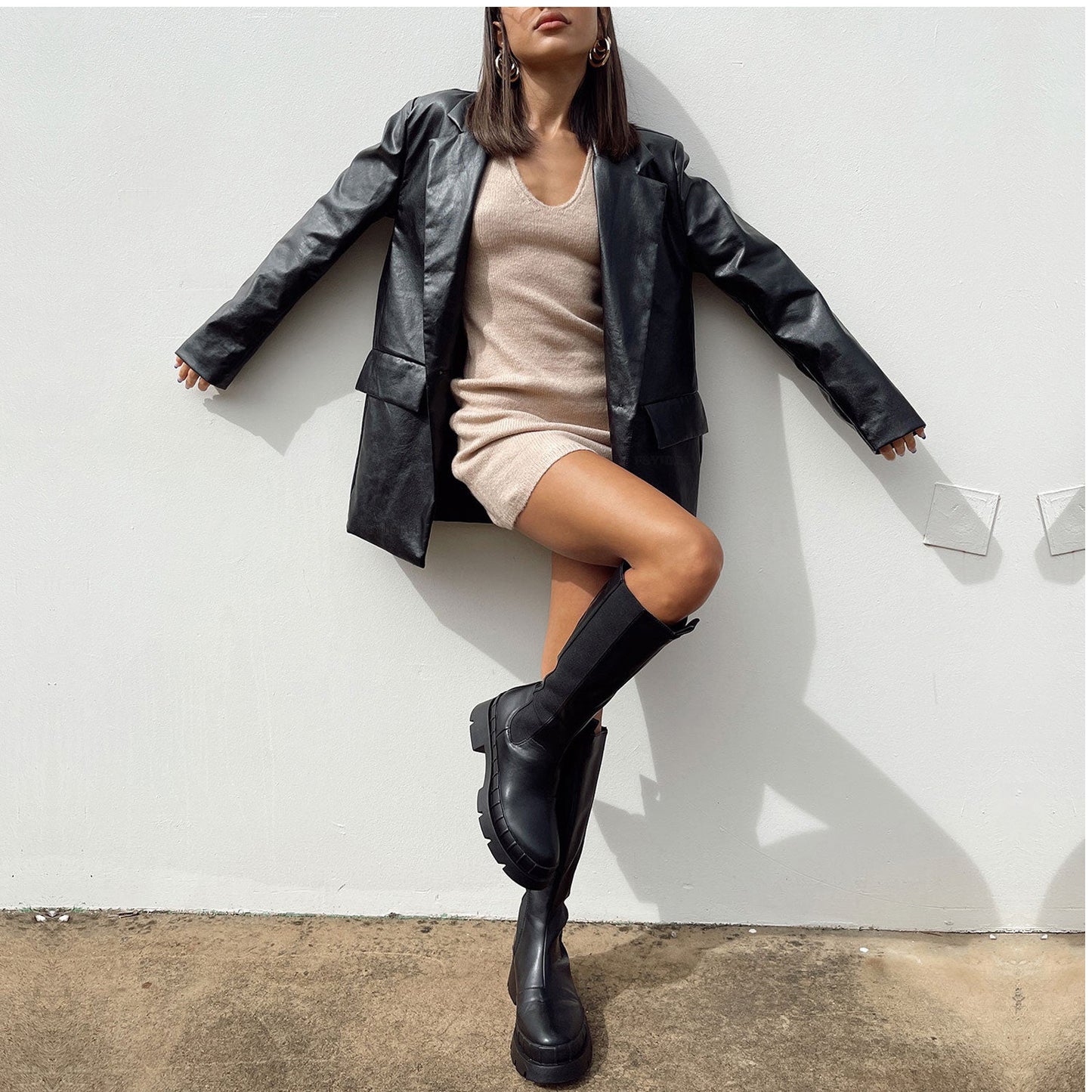 Women'S Versatile Casual Warm Leather Jacket