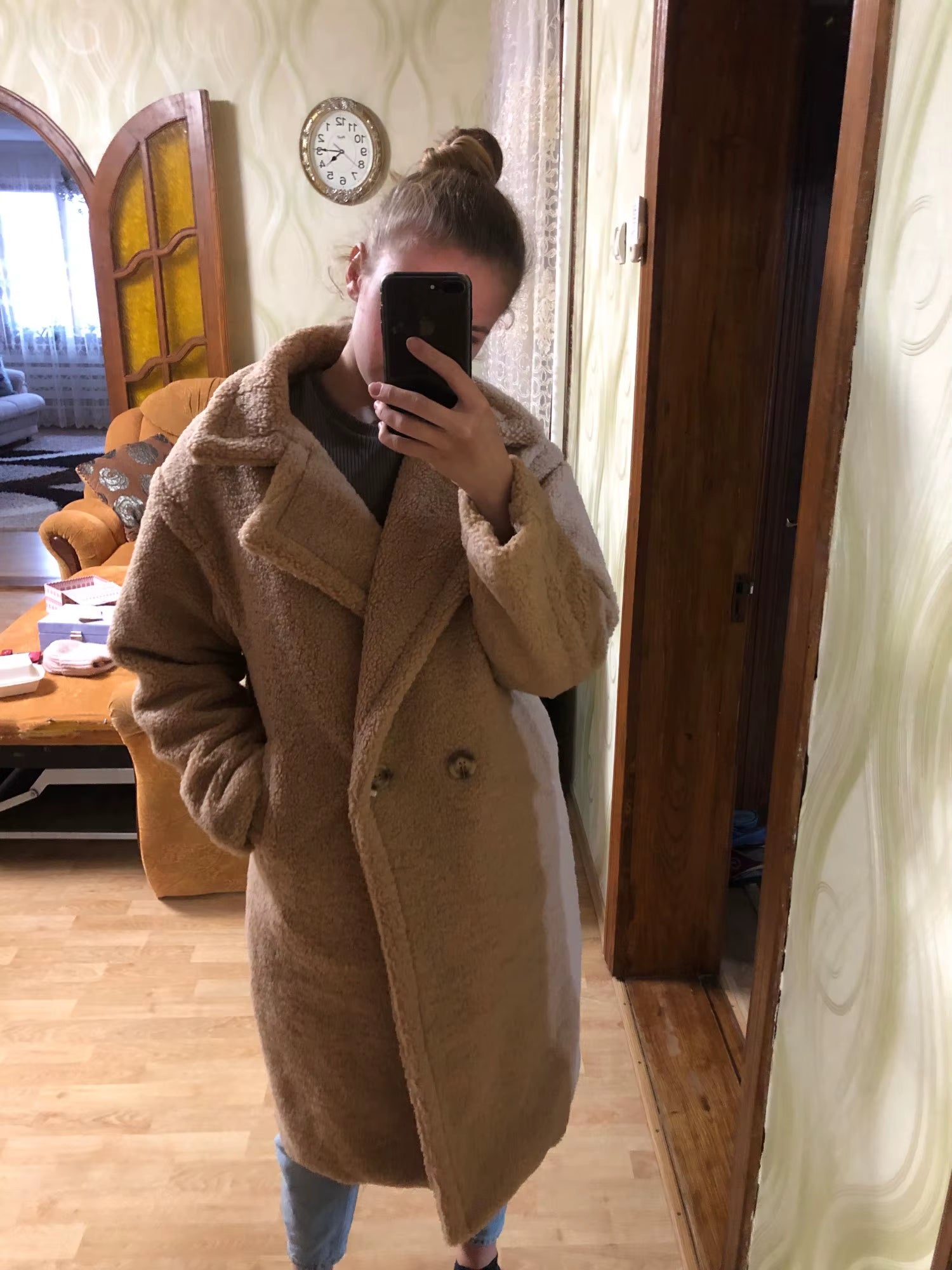 2021New Teddy Coat Faux Fur Long Coat Women Lamb Fur Coat Thick Coat Oversized Outwears