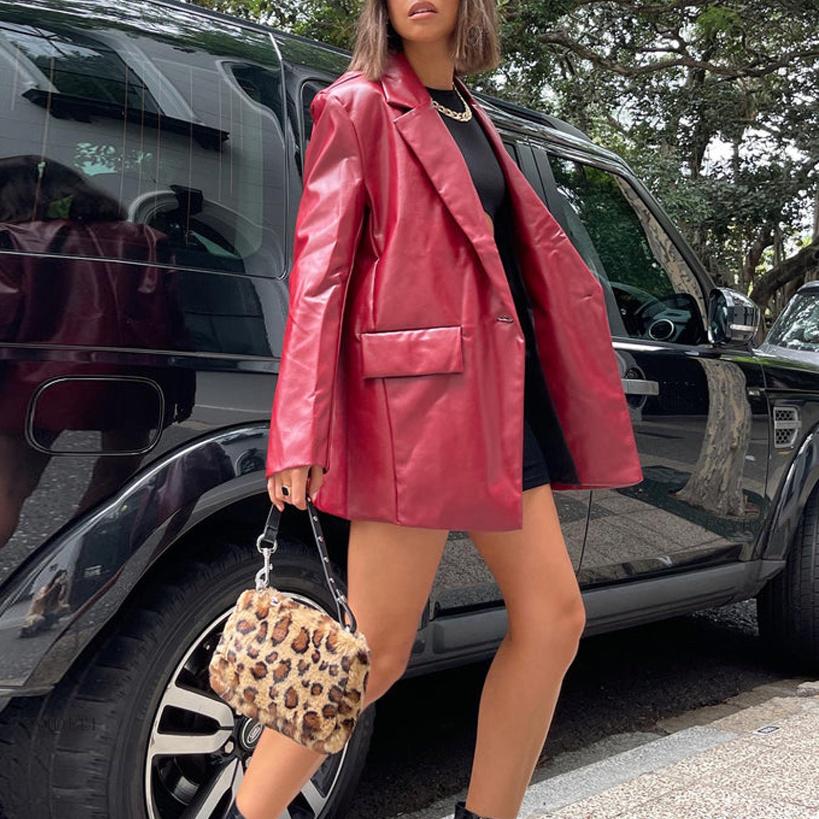 Women'S Versatile Casual Warm Leather Jacket