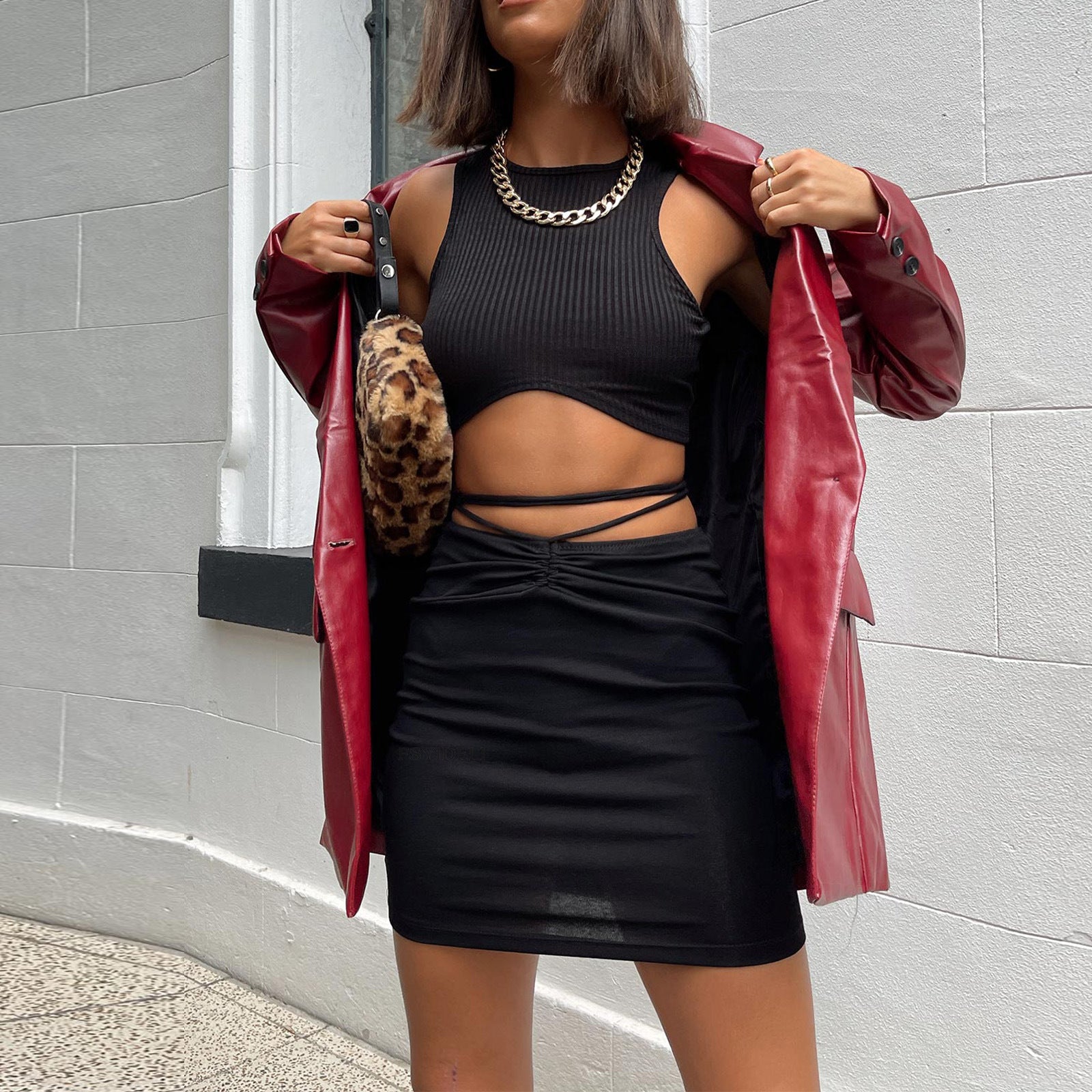 Women'S Versatile Casual Warm Leather Jacket